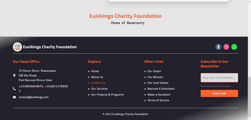 Eunikings Charity Foundation